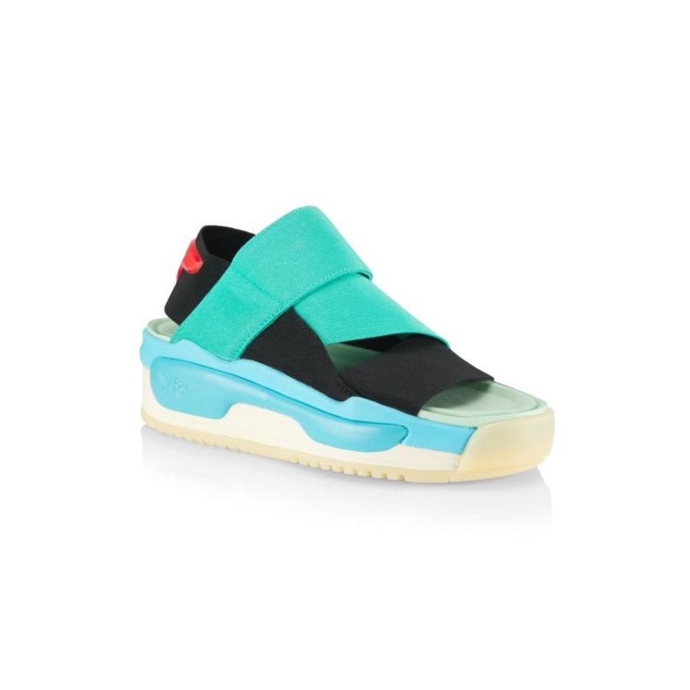 Y-3 Hokori Sandal GX1056 Black‎ Mint Platform Sport Style Women's Size 9.5